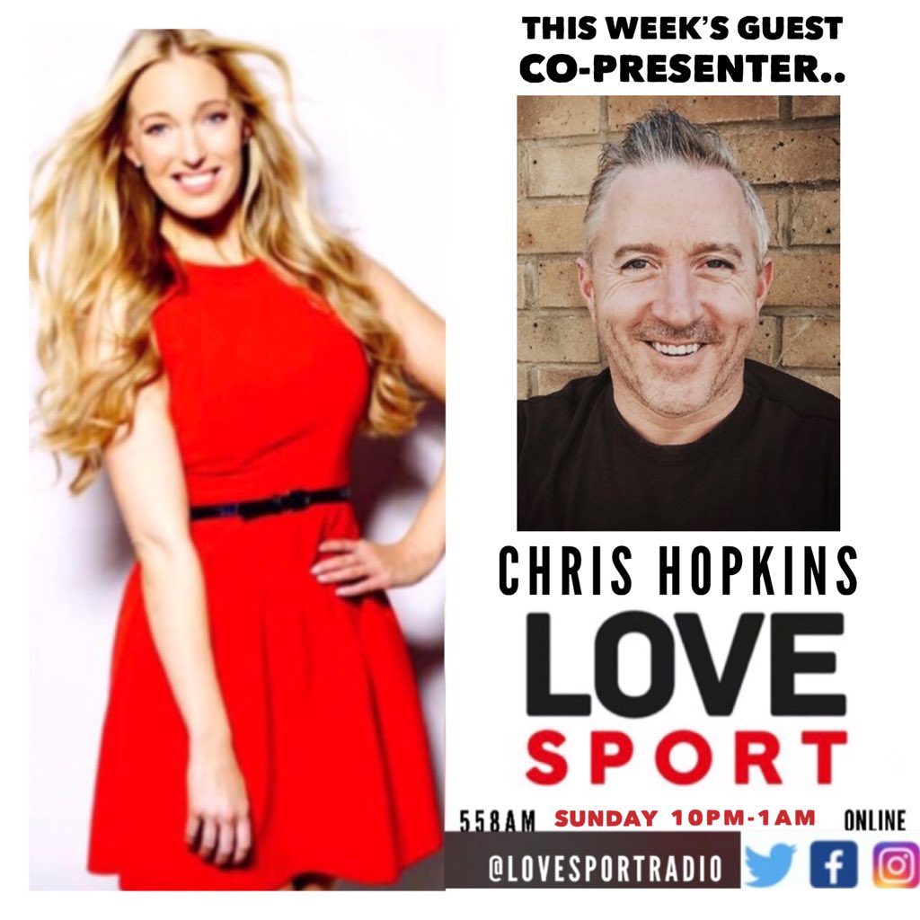 presenterhayley's tweet image. Whilst @SamPrince_uk in NYC, I’ll be joined by my Guest Co-Presenter this week.. it’s only  @ChrishopkinsTV 
...Let’s just say we’ve got a brilliant Show lined up for you Sunday 10pm-1am on @lovesportradio