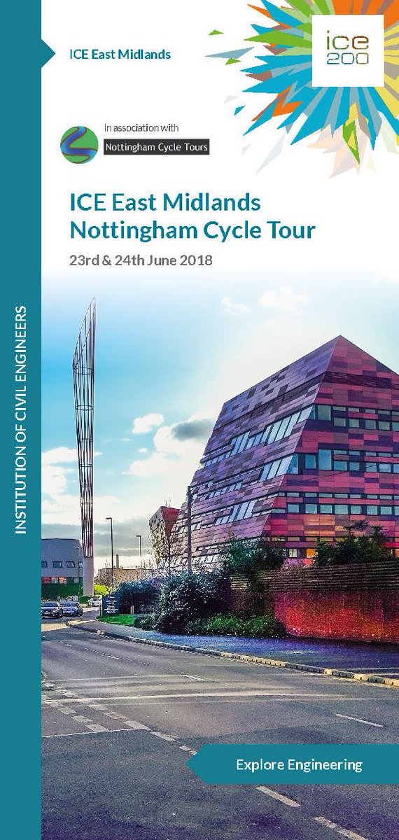 ICE_EastMids's tweet photo. #ExploreEngineering: Celebrating the achievements of Nottingham’s engineers by bike. 23 &amp; 24 June. Three 🆓guided cycle tours each day - enjoyable, informative and invigorating lead by Nottingham Cycle Tours. For more ℹ️ please see https://t.co/Rhj07Py351 https://t.co/S9llbLo4SA