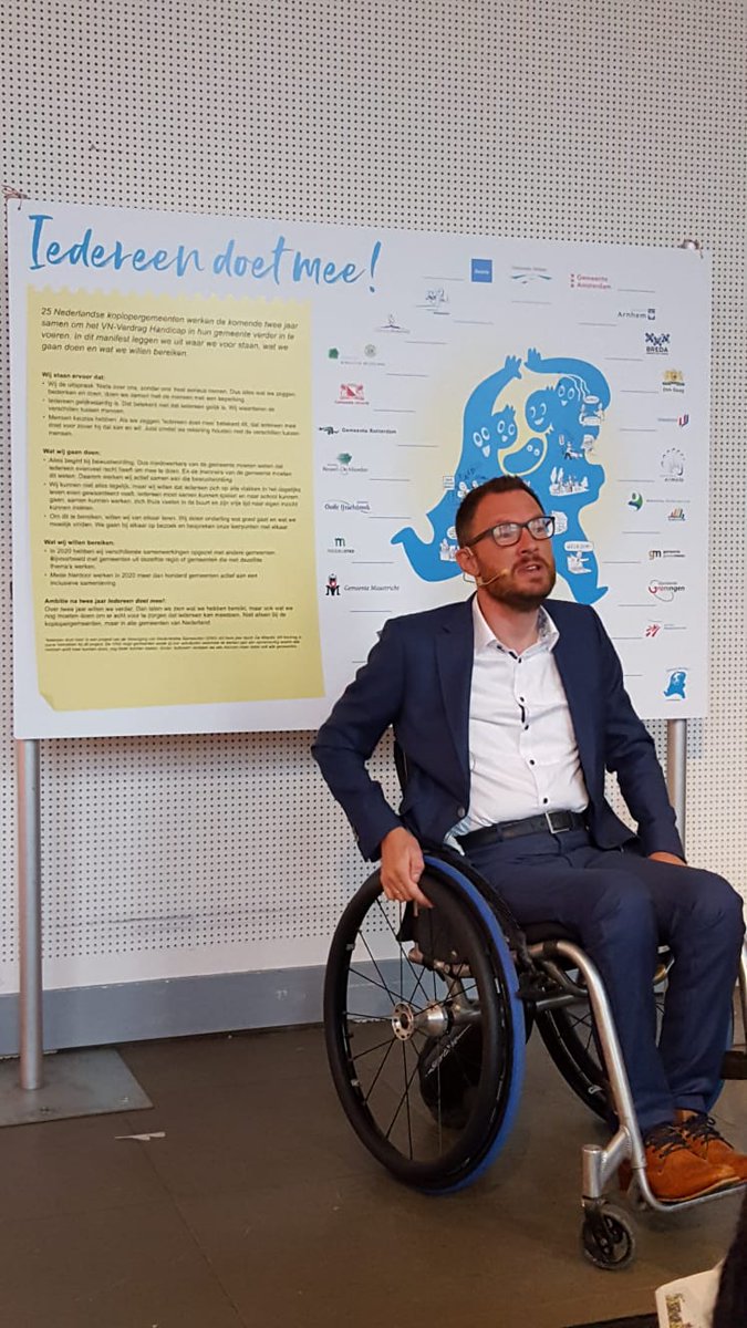 Iedereen doet mee! <a href="/Pilotwin/">ぴーまま</a> Otwin van Dijk, burgemeester en professioneel rolstoeler, als ambassadeur bij kick off programma koplopergemeenten van <a href="/VNGemeenten/">VNG</a> . Inspirerend! Waaronder gemeente <a href="/gemkadij/">Krimpen a/d IJssel</a> #jsoadvies #egmondconnect met <a href="/VdJeanette/">Jeanette vd Meer</a>