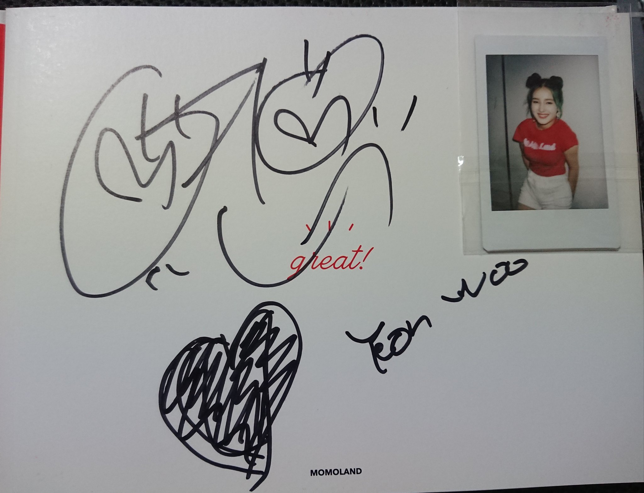 MOMOLAND MOMOLAND ナンシー 直筆サイン入りポラ ナンシー チェキ