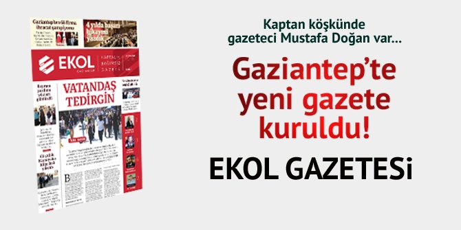 detailhabercom's tweet photo. Gaziantep’te yeni gazete kuruldu! Ekol Gazetesi 

https://t.co/i9bQ2beTYI https://t.co/Rvbegx1cHY