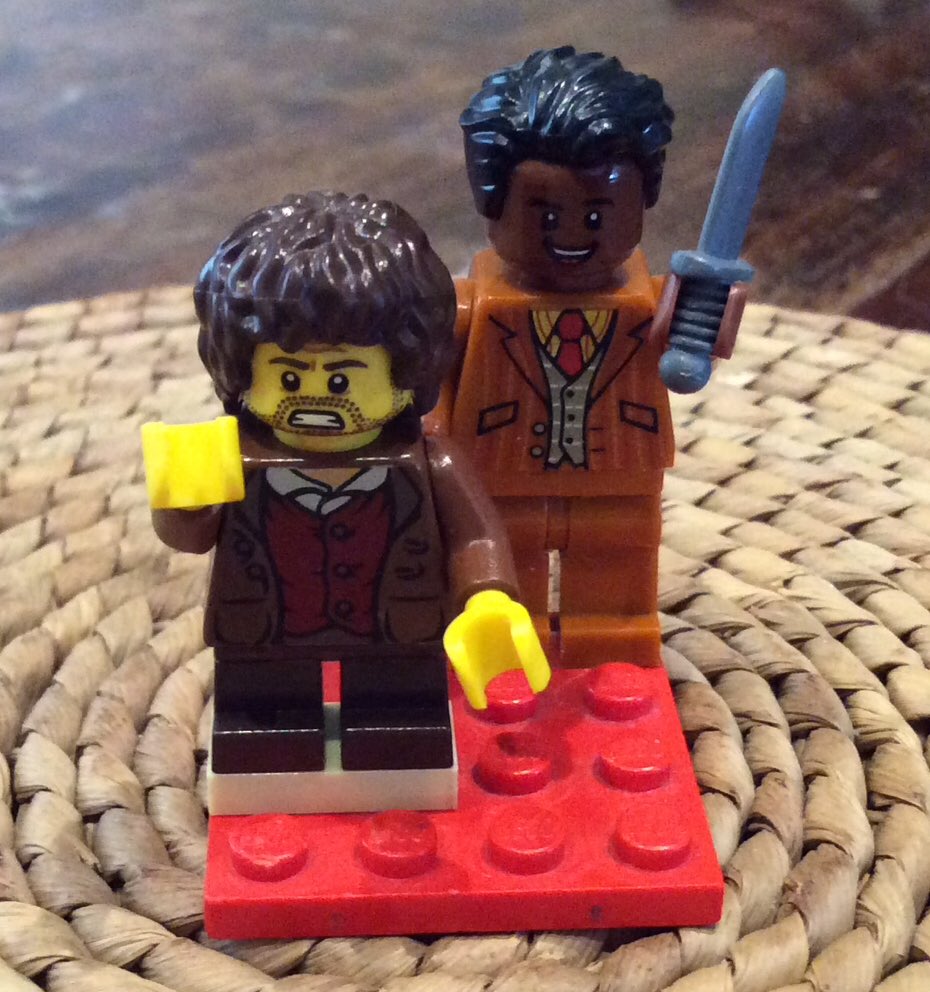electra_rhodes's tweet photo. 119 days until @FannibalFest and woo hoo, here’s today’s #CreativeCountdown featuring Lego @BryanFuller Lego @mrdanfogler as Franklyn, Lego @DemoreBarnes as Tobias, and Lego Lawrence Fishburne as Jack! https://t.co/cZSWGT70el
