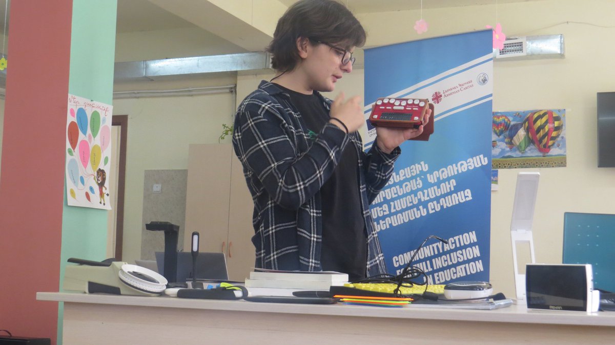 ArmenianCaritas's tweet photo. “#CommunityActionforFullInclusioninEducation” project a presentation of assistive technologies was conducted in Gyumri school #23 .
#CAFI #InclusiveEducation #Inclusion #Together4Inclusion https://t.co/BEHGbP0zAa