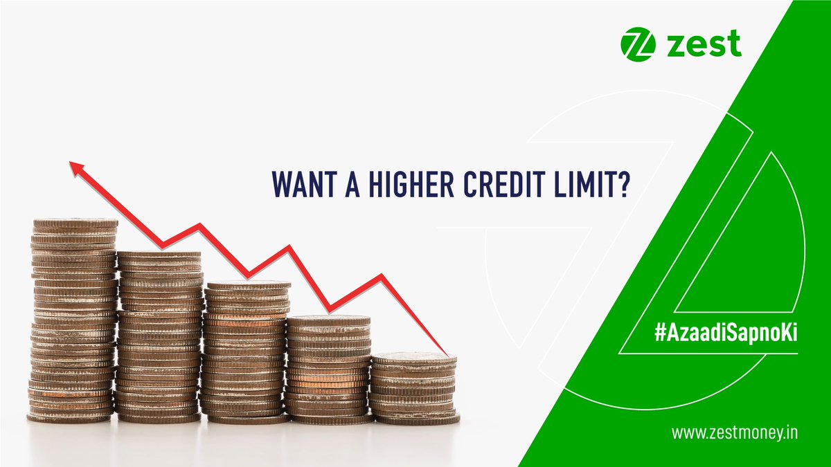 ZestMoney's tweet photo. How can we increase credit limit? 
Make your #EMI repayments on time and your #CreditLimit will automatically be upgraded in the future. It is that simple!
#AzaadiSapnoKi #DigitalEMI #LoanApproval #Zemo #ZestMoney
https://t.co/jW8Ahg9J2S https://t.co/fXi3jVmN41