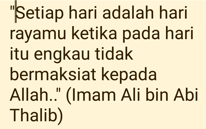 Haidar_Bagir's tweet photo. "Setiap hari, hari-rayamu, saat hari itu kau tak maksiat kpd Allah" (I. Ali b. Abi Thalib)
TaqabbalalLah minna wa minkum. Minal A'idin wal Fa'izin. Kullu 'am wa antum bikhayr. (Semoga Ia terima puasa kita &amp; kita trmsk yg kembali ke fitrah &amp; bahagia. Sepanjang tahun dlm kebaikan) https://t.co/v1APjQrVmy