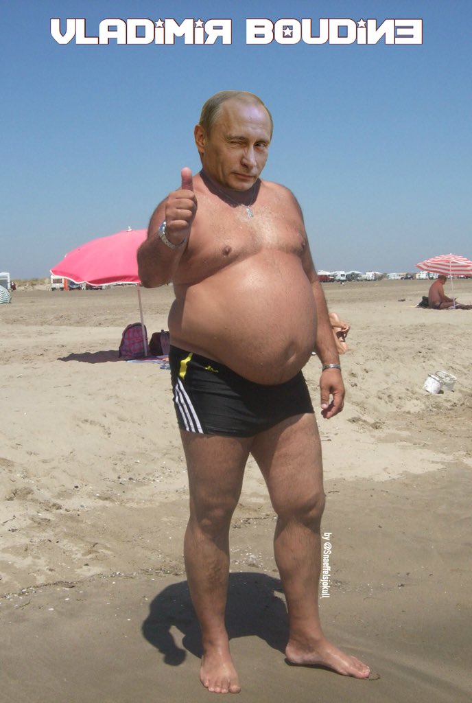Snaeffelsjokull's tweet photo. VLADIMIR BOUDINE
#RetirezMoiPhotoshop #Vladimir #Poutine #Russia #CM2018 #WorldCupRussia2018 #Russia2018 #Embonpoint #Bedaine #5FruitsEtLégumesParJour https://t.co/kWqEOFiAEG