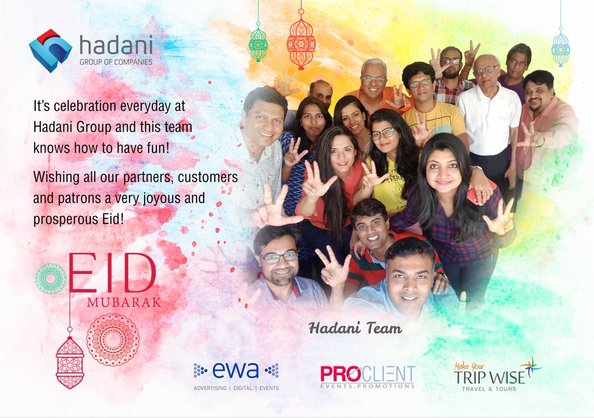 #eidmubarak #dreamteam #bestplacestowork #hadanigroup #dubaievents #mydubai #funtimes #happydays #turniton #happyfaces #happyfamily #events2018 #dubaimarketing #marketingagency #onestopshop #teamwork