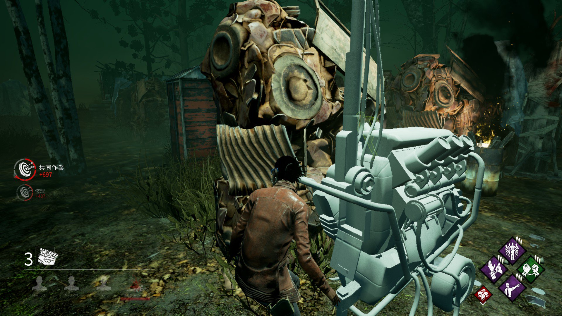 Twitter 上的 Himurock 何故か発電機の色が消えた 作り途中の３dみたいに デッドバイデイライト Deadbydaylight Dbd T Co Rzabnruvxt Twitter