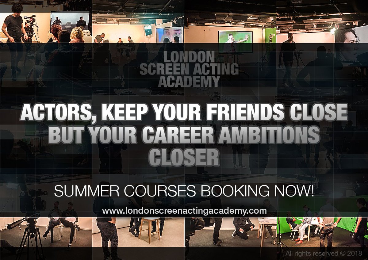 Lonsacting's tweet photo. A #percentage of #actors stop hustling when they find an #Agent . Don't be one of them. Email us today to find out about our Screen Acting #summer #courses . Or arrange a time to come and see us in the #Studio . https://t.co/rPyZg8xXCD