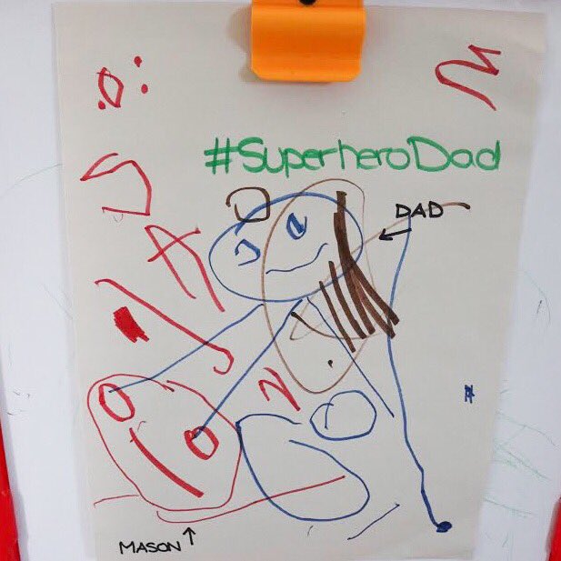Mason drew Luke for #FathersDay saying that he is his #superherodad because he hugs him when he’s sad... insert heart emojis here!
Enter the @MarksCanada contest here and let your mini tell us why their dad is a superhero dad! marks.com/en/superhero-d… #contest #ad #fathersday