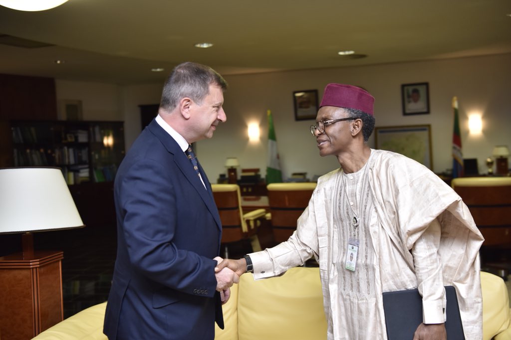 elrufai's tweet photo. Our state has received valuable support from British agencies. Ambassador Paul Arkwright has maintained the longstanding ties between Britain and Kaduna State, and we are delighted to welcome him once again to Kaduna. https://t.co/K0pQkEQjzY