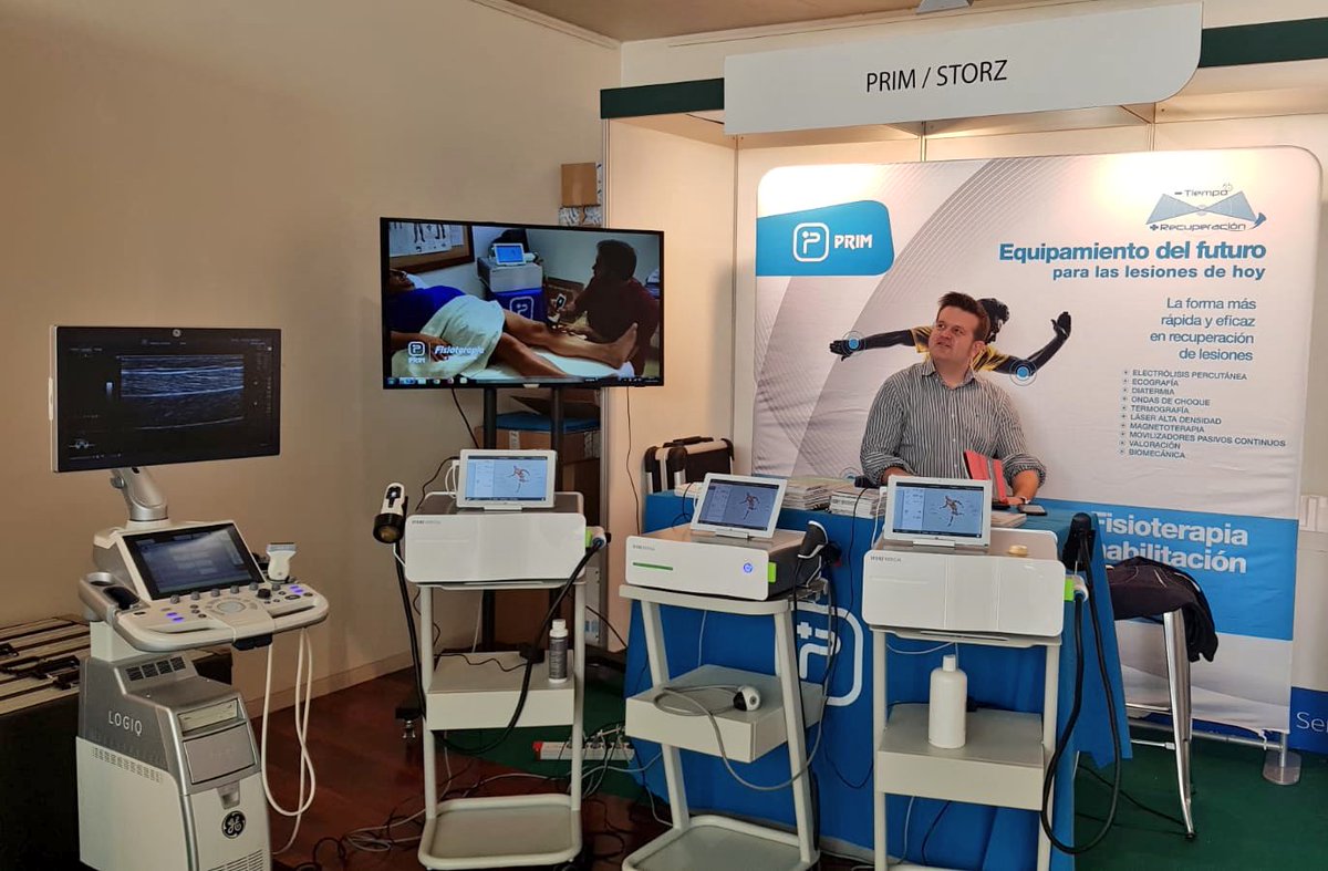 primfisio's tweet photo. Todo preparado en nuestro stand del Congreso de la Sociedad Española de #OndasdeChoque #Setoc en Ávila. Les esperamos desde hoy y hasta el sábado con nuestros equipos @storzmedical y ecógrafos @GEHealthcare https://t.co/BjzSWRRzEL