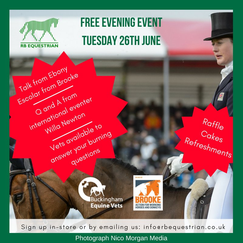 Have you heard? Our next free evening talk is on 26th June with <a href="/TheBrooke/">Brooke 🐴🧡</a> and <a href="/willanewton/">Willa Newton</a> buff.ly/2y5fZHm