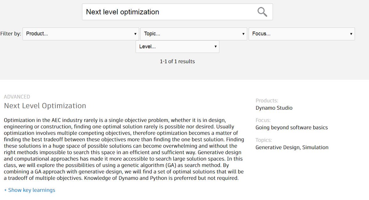 Want to learn about #MultiObjectiveOptimization and #GeneticAlgorithms, in a down to earth easy to understand way? Go vote for my #AU2018 proposal au.autodesk.com/speaker-resour… Search for 'Next Level Optimization'