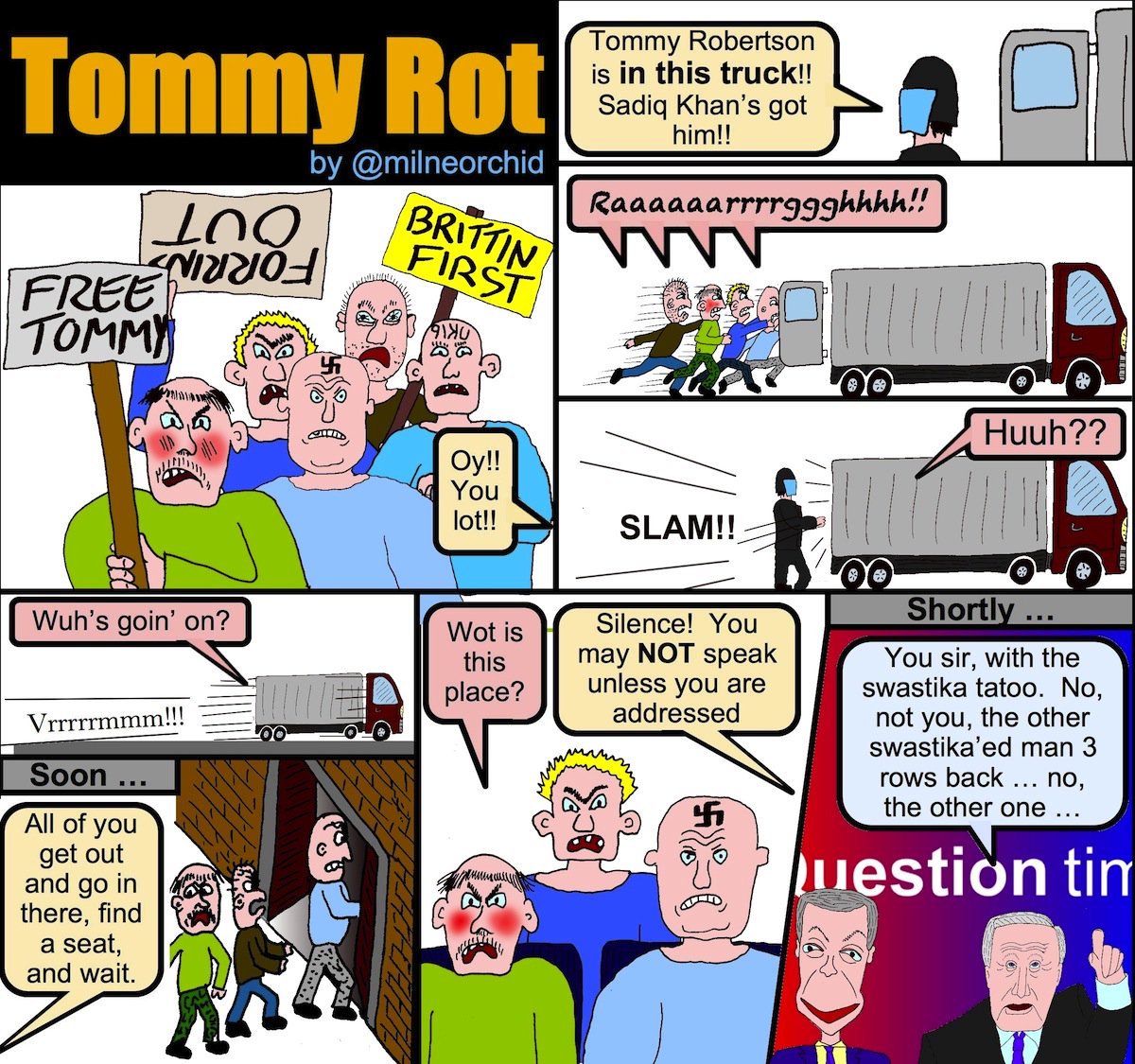 milneorchid's tweet photo. About those #FreeTommyRobinson riots ... and a dark secret of the #BBC ...

#bbcqt #facism #TommyRobinson #bbcbias https://t.co/RM5gjbubgQ