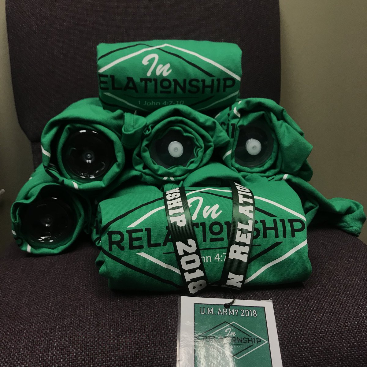 RevTBarber's tweet photo. The shirts are rolled and the lanyards are wrapped! Its Mission trip time!! Leave on Sunday, please be in prayer 🙏 for us! We will be one church &amp; serve as the hands and feet of Christ in #ColemanTX ! This is the absolute best part of my job! @umarmy @umarmy_nxnw @wumygroup https://t.co/4IdmCGxMCE