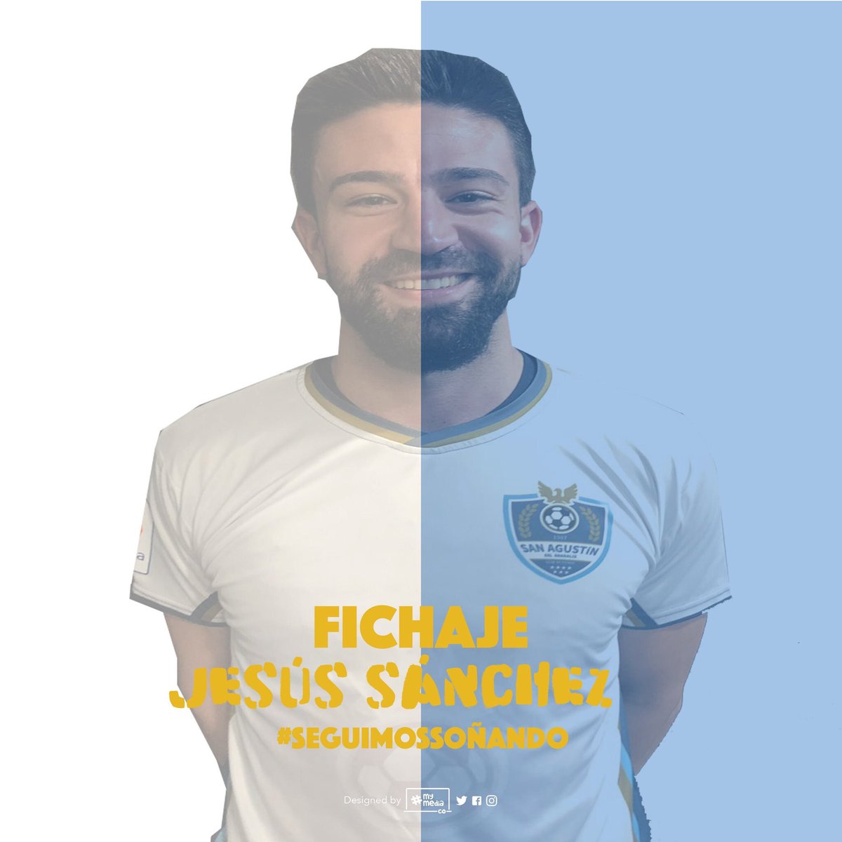 FICHAJE | Damos la bienvenida al SAN AGUS a 👉🏽 Jesus Sánchez ¡JUGÓN para el medio del campo! #CFSanAgustin 💙