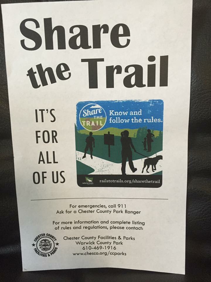 The_TTPD's tweet photo. This past Tuesday, as part of our continued efforts to keep the @TredyffrinTwp portion of the @CVTrail safe, our Community Policing Unit partnered with the ChesCo Park Rangers to remind bicyclists about the 15MPH speed limit! More > https://t.co/FIKXPjqQ8j https://t.co/DoKTljahX0