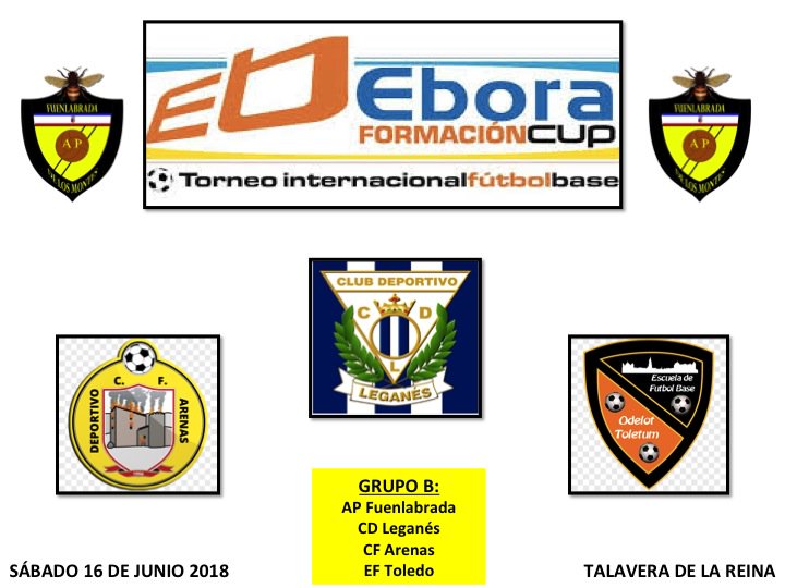 APFuenlabrada's tweet photo. Se acerca el fin de semana y la #CanterAP está lista para viajar a Talavera de la Reina otro año más al gran Torneo Internacional @EbFormacionCup De nuevo toca disfrutar, aprende y compartir una jornada llena de emociones y de fútbol en estado puro!
#VamosAP #APF ⚽⚽⚽🏃 https://t.co/GGnBTSSOfD