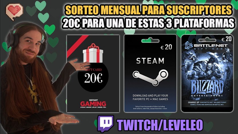 _LeveLEO's tweet photo. 🎊PROMO POR CUMPLEAÑOS 🎉 Este mes cada nuevo SUB y RESUB se lleva un regalito extra 🎁Puedes escoger entre una key random de STEAM o un código de Gul'dan o Jaina para #heroesofthestorm.

¡MUCHAS GRACIAS POR VUESTRO APOYO! 😊💕
https://t.co/pGCV9qwZaD https://t.co/bnbK8xBG1B