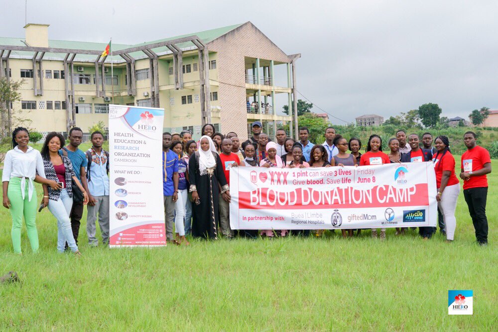 HeroCameroon's tweet photo. Every second, someone somewhere needs an urgent blood transfusion. Today #HEROCameroon celebrates all voluntary donors for this life saving gift.
Photocredit: @flashgobinz
#HEROCameroon
#MITFitness
#WorldBloodDonorDay
#SAVE3LIVES https://t.co/0YgYQDo4N3
