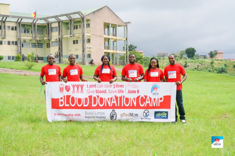 HeroCameroon's tweet photo. Every second, someone somewhere needs an urgent blood transfusion. Today #HEROCameroon celebrates all voluntary donors for this life saving gift.
Photocredit: @flashgobinz
#HEROCameroon
#MITFitness
#WorldBloodDonorDay
#SAVE3LIVES https://t.co/0YgYQDo4N3