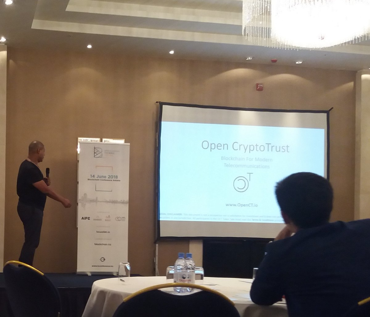stuartgh's tweet photo. @OpenCryptoTrust killer app BD-WAN "allows customers to be billed exactly for the bandwidth they use". 
Pitch perfect from Mayande Walker at the Blockchain Conference Astana! #jointherevolution #telecom #blockchain https://t.co/PhI3tfhGu8