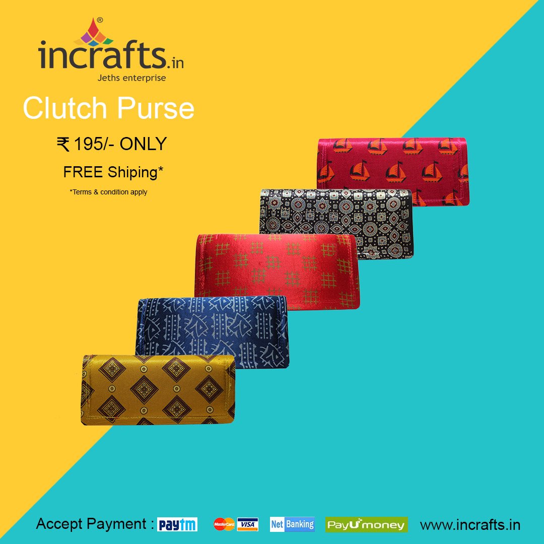 incraftsin's tweet photo. Clutch purse Rs.195/- only
https://t.co/wcfLerLJGg
#Bestseller #BestOffers 
#MakeInIndia #clutch #bestdeal #InternationalDayOfYoga #IDY2018 
#handicraft #handpainted https://t.co/DzJV4F1BL6