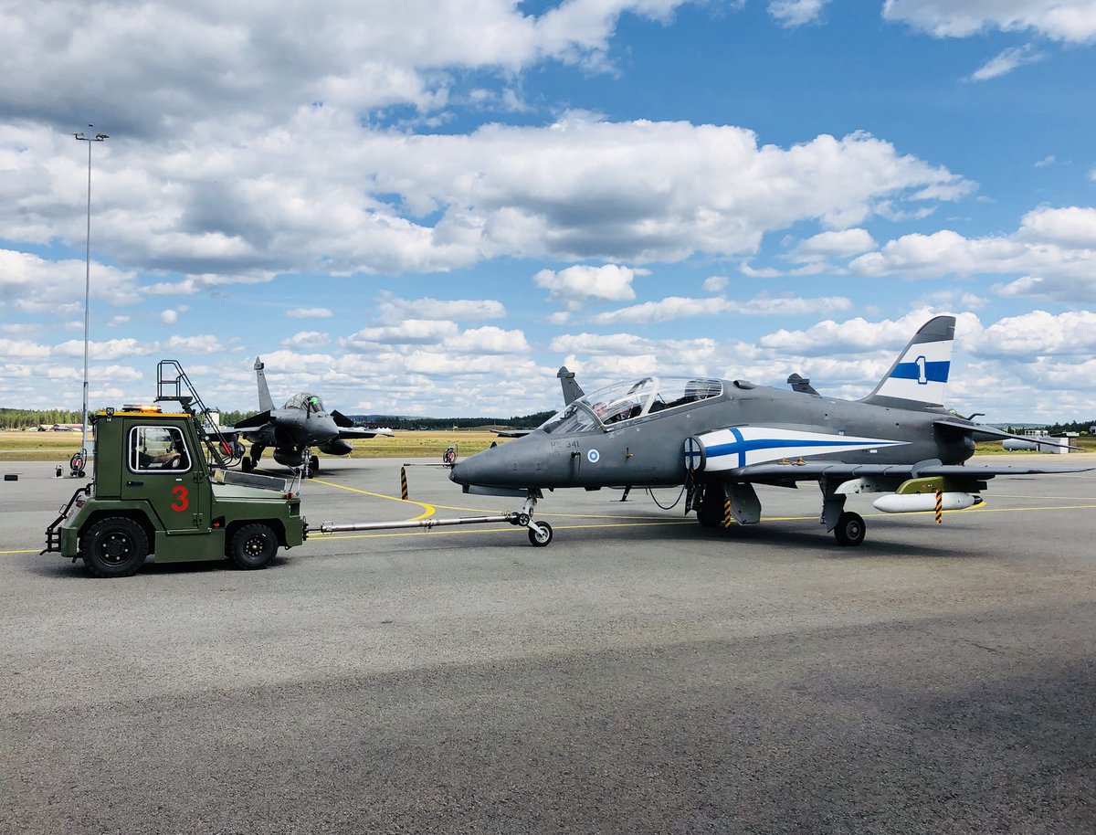 RAF Typhoon Display Team (@raftyphoonteam) on Twitter photo Beautiful weather here in Finland as we get ready for the <a href="/FinnishAirForce/">Ilmavoimat</a> 100th Anniversary Air Show in Jyväskylä 🇫🇮✈️🇬🇧
The #MidnightHawks treated us to a stunning practice display this afternoon!
<a href="/RoyalAirForce/">Royal Air Force</a> <a href="/BAES_Finland/">Eurofighter Finland</a> #RAF100 #ilmavoimat100 #BringTheNoise2018 Beautiful weather here in Finland as we get ready for the <a href="/FinnishAirForce/">Ilmavoimat</a> 100th Anniversary Air Show in Jyväskylä 🇫🇮✈️🇬🇧
The #MidnightHawks treated us to a stunning practice display this afternoon!
<a href="/RoyalAirForce/">Royal Air Force</a> <a href="/BAES_Finland/">Eurofighter Finland</a> #RAF100 #ilmavoimat100 #BringTheNoise2018