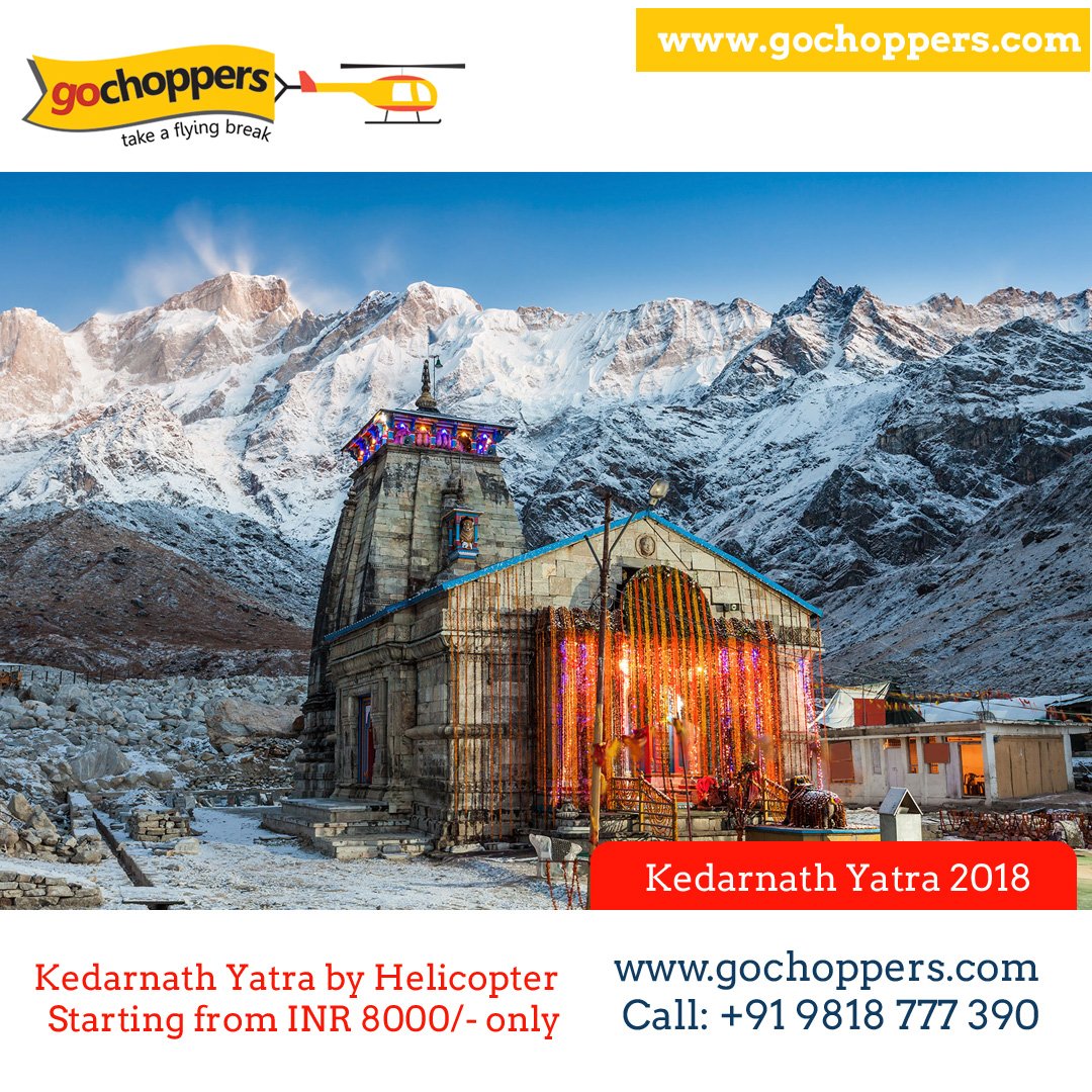 GoChoppers's tweet photo. Kedarnath Yatra by Helicopter

Package Starting from INR 8000/- Only 
Call + 9818 777 390 or Visit https://t.co/7jVNgL6HW9

#KedarnathYatra #helicopter #package #GoChoppers #Booking https://t.co/JdGgB7KvkI
