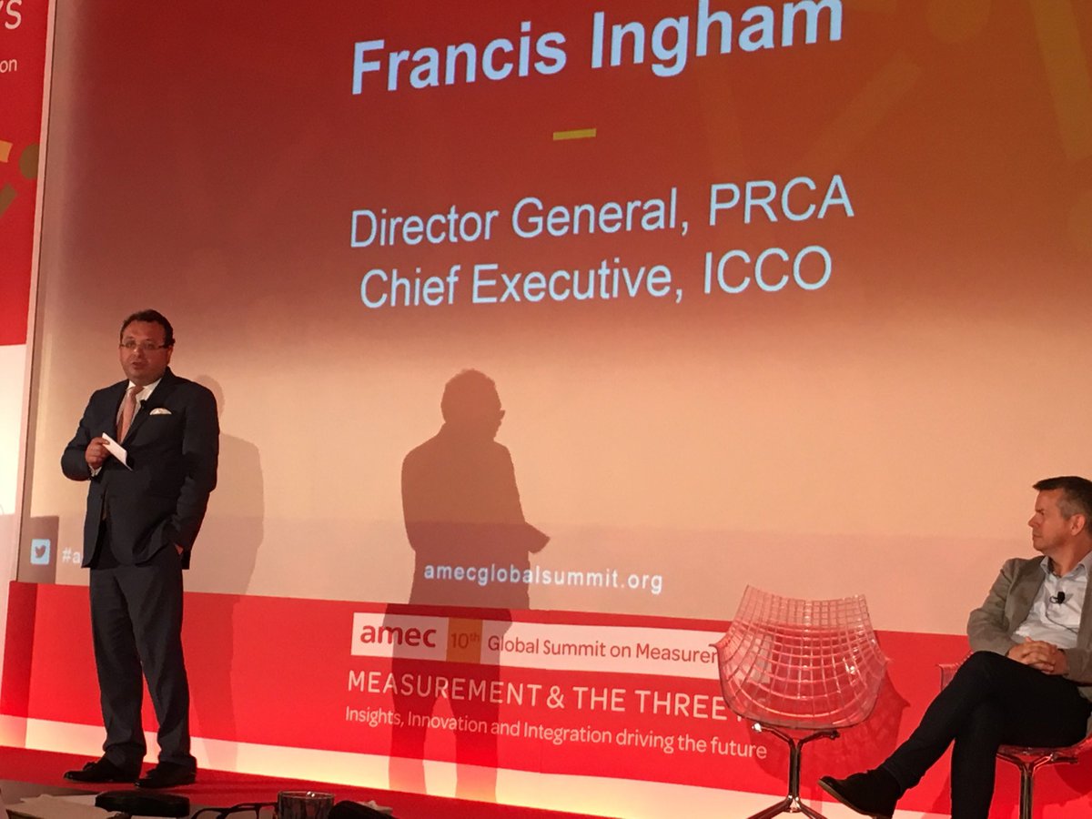 PRtalkUK's tweet photo. FI on stage at #AMECSummit talking about international PR measurement. @Ingers1975 @PRCA_UK @ICCOpr https://t.co/hqwRsPOxky