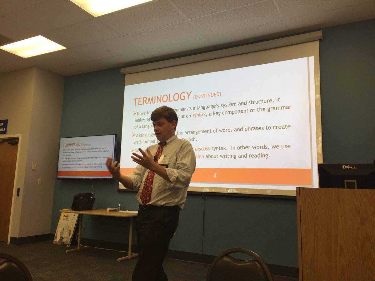 janefree11's tweet photo. William Van Cleave - grammar matters! #pattanliteracysymposium https://t.co/g7BPz2U1Wu