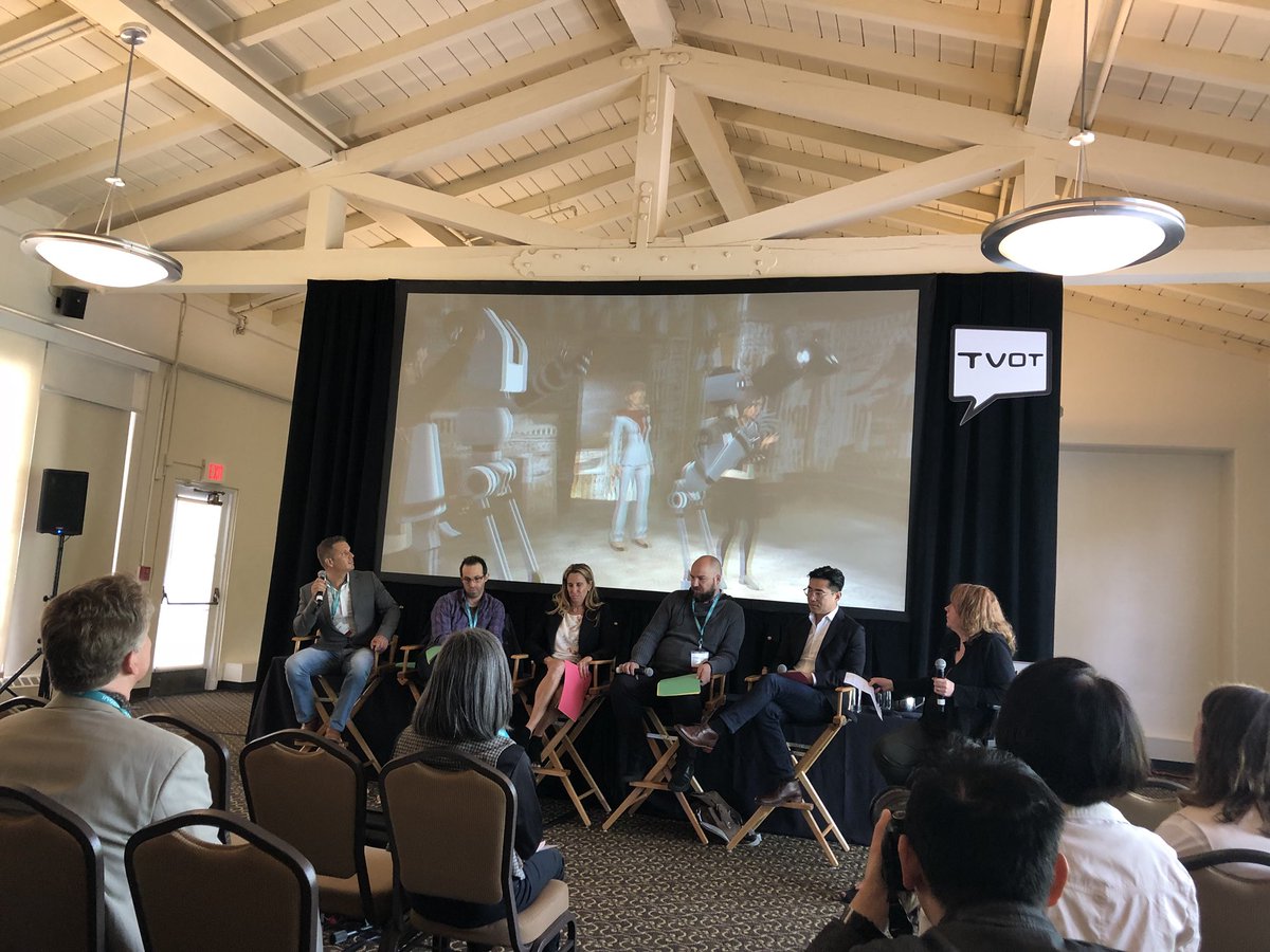 Fascinating panel on present and future of VR and AR at #tvotsf.  Great job @debbyruth and <a href="/tswedlow/">Tracy Swedlow</a> !   <a href="/StanfordBEAM/">Stanford Career Edu.</a>
