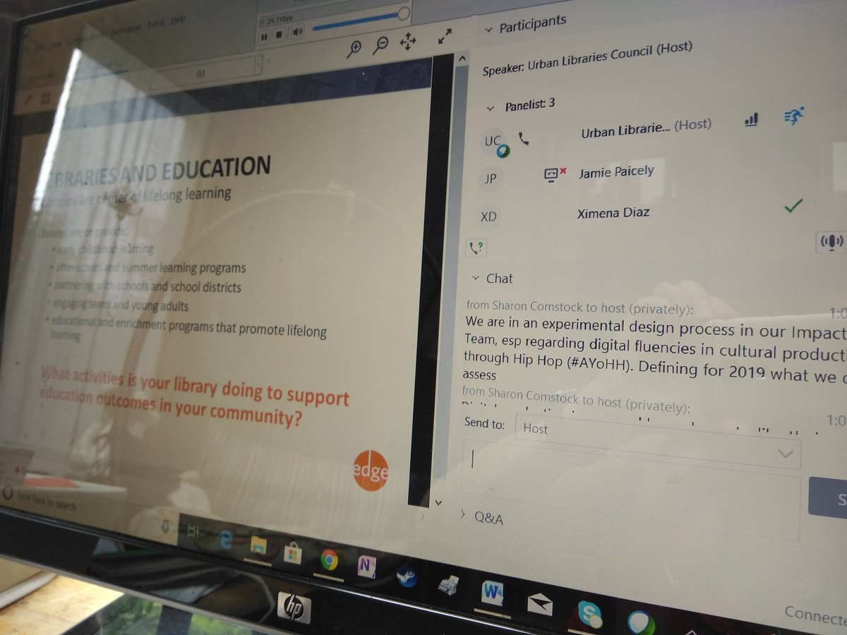 Brarian's tweet photo. TY @UrbanLibCouncil for oppty for our team to cooperatively learn how #digitalinclusion can be assessed in our city & county contexts.#communityinquiry #AYoHH @hackerlibrarian https://t.co/SasA2uafhb