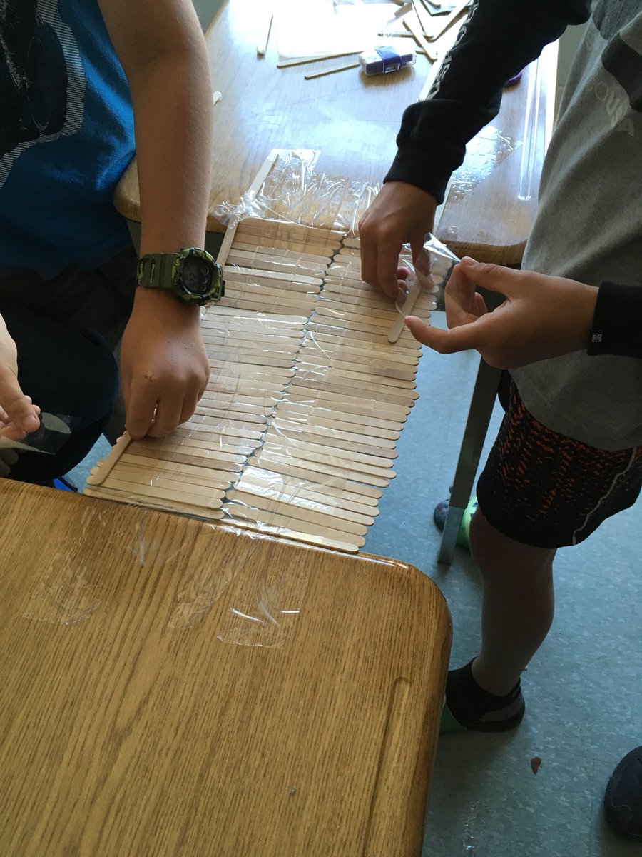 MsLongeway's tweet photo. Science Olympic challenge 2! Using only the materials provided - build a bridge to fill a 37cm gap. How many textbooks can your bridge hold? I think the faces say it all! Floored their bridge could hold 26 textbooks w/o buckling! ππ» #onlyatladymac #TLDSBlearns https://t.co/MQnf73Bpvo