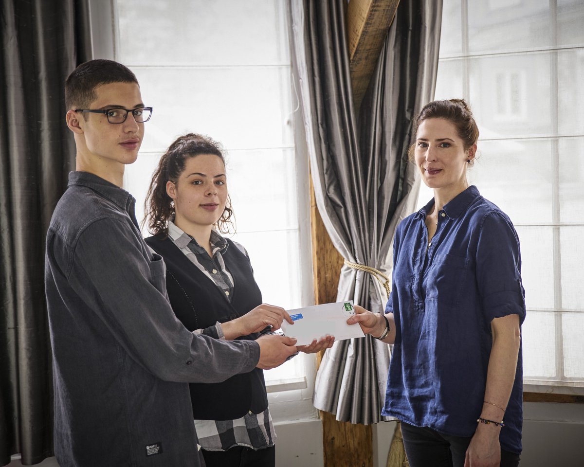 NoShoSto's tweet photo. One of our #MayYou prizewinners, P.V. Wolseley, wasn't able to attend our awards ceremony back in May, so her kids threw her an awards ceremony of her own at home! Here she is accepting her prize. Congrats, P.V.! #MayYou is now avail to buy from @valleypress website. https://t.co/TcUmptn1uV