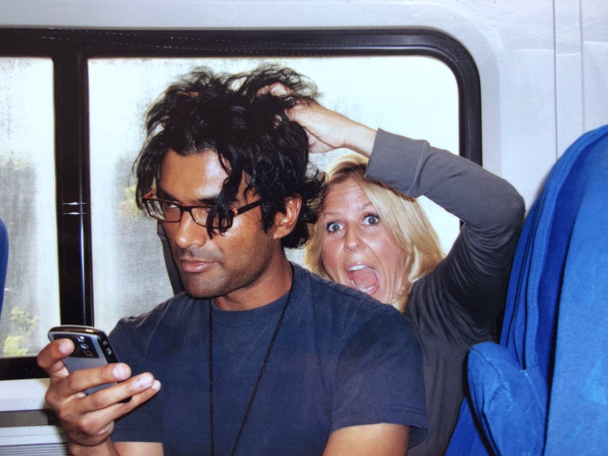 #TBT #HEROES train 🚊 2 #ComicCon with @Sendhil_Rama #ThatHair 😃