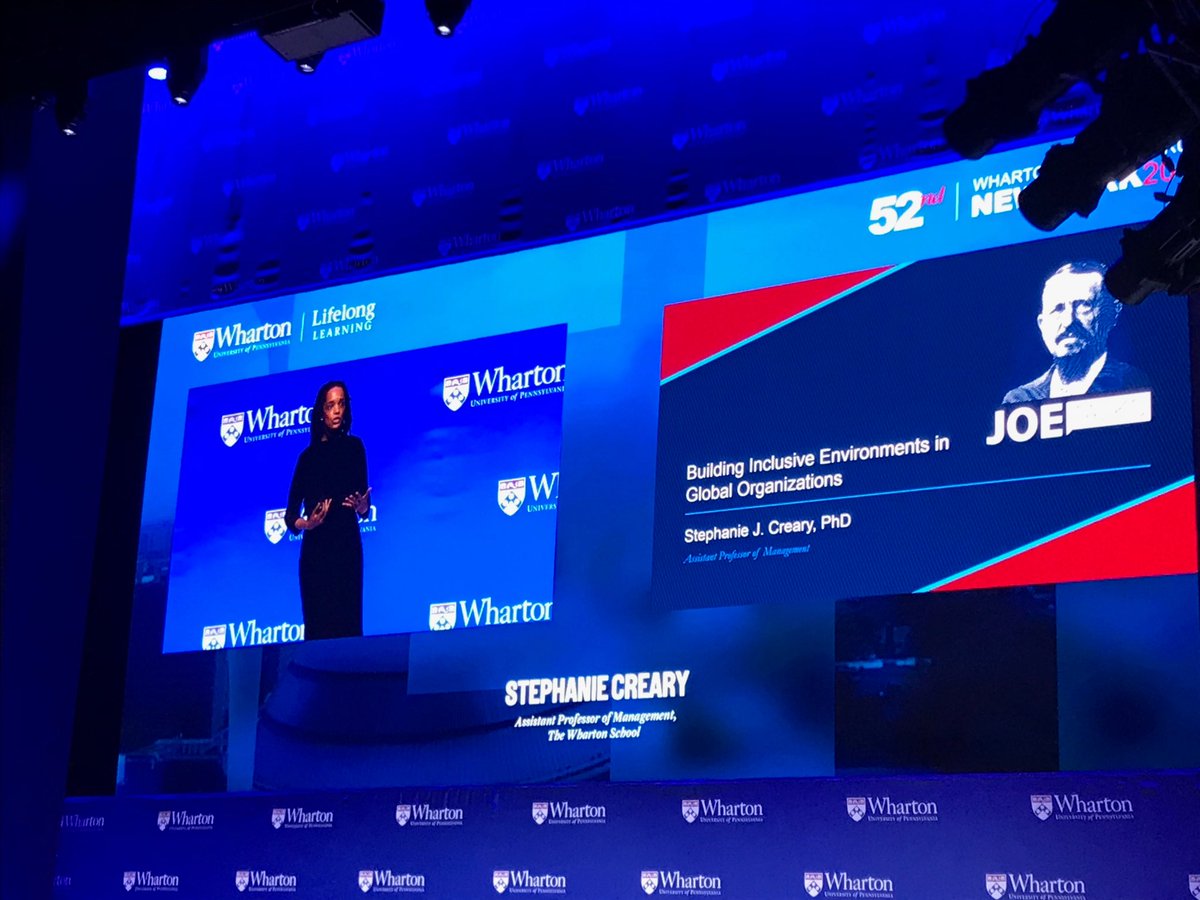 EmilyCieri's tweet photo. ⁦@StephanieCreary⁩ sharing insights about diversity &amp; inclusion @ #WhartonForum https://t.co/UhvTGpbUv5