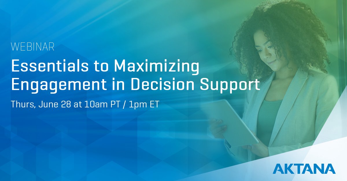 #DecisionSupport has become a vital tool for driving execution from strategy in the #LifeSciences. Successful companies have at least one thing in common – high user engagement. Learn the essentials for maximizing engagement: bit.ly/2JNS9RM #AI #MachineLearning