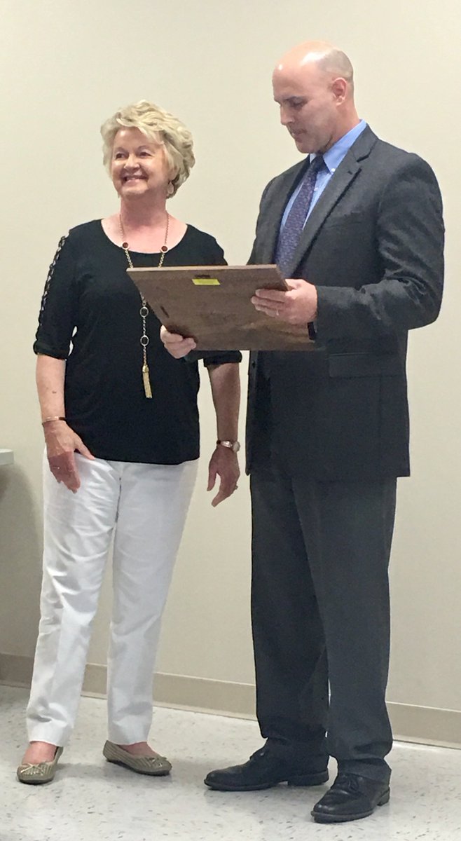 Congratulations to Moore County employees recognized today for length of service!  County Manager Wayne Vest received his 20 year award, presented by Catherine Graham, Chair of the Board of Commissioners.