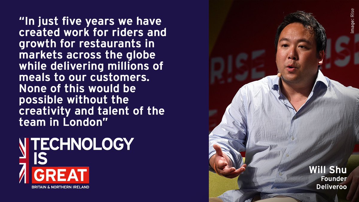 UKinUSA's tweet image. Will Shu, founder of @Deliveroo​ and @TechNation​&apos;s Gerard Grech explain why the UK is the centre of European tech. #TechIsGREAT #InvestInGREAT