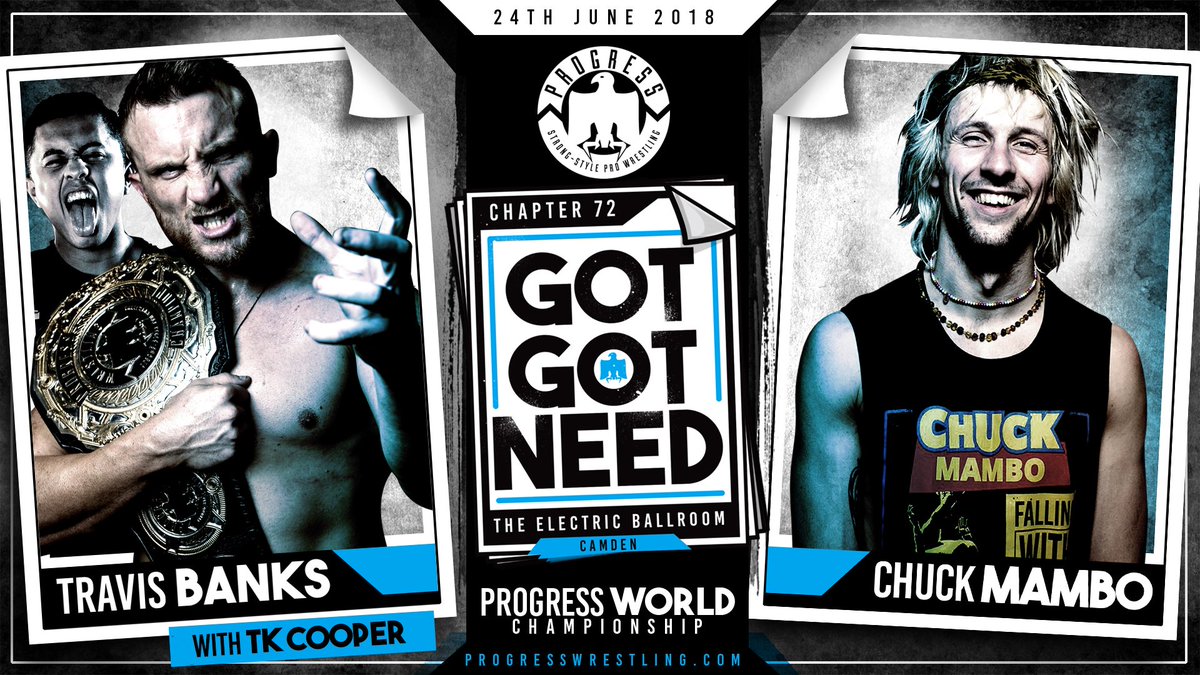 ThisIs_Progress's tweet photo. #Chapter72: #PROGRESSWorldCup winner @ChuckMambo is on a hell of a roll after last night's tournament victory, and strikes while the iron's hot - Mambo takes his title shot vs @Travis_BanksPW at #GotGotNeed! #ThisIsProgress #HeyHoMambo https://t.co/s5ceHkDGtH