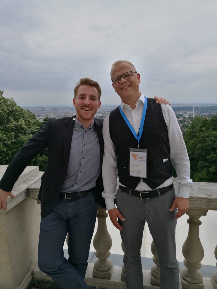 InterlakeNet's tweet image. Unsere 2 von @InterlakeNet genießen noch den Ausblick in Wien und lassen den #eLearning #summit Tag wirken. Insights zu #LMS @docebo #sociallearning #mobilelearning gibt es hier auf unserem Kanal oder bei @MarcusRitter3 @KaiBackofen @eLearningSUMMIT