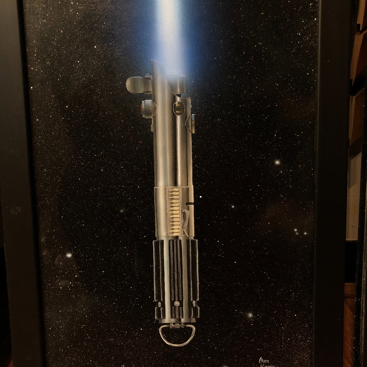 AlanKinneyArt's tweet photo. Here’s a sneak peek of a project I’ve been working on exclusively for @DenverComicCon!
Each lightsaber is hand-painted to scale, and screen accurate. Do you know which is which?
See them in person this weekend BOOTH #1137!
#DenverComicCon #DCC2018 #fanart @hardwick @HamillHimself https://t.co/NEtl0vDuXA