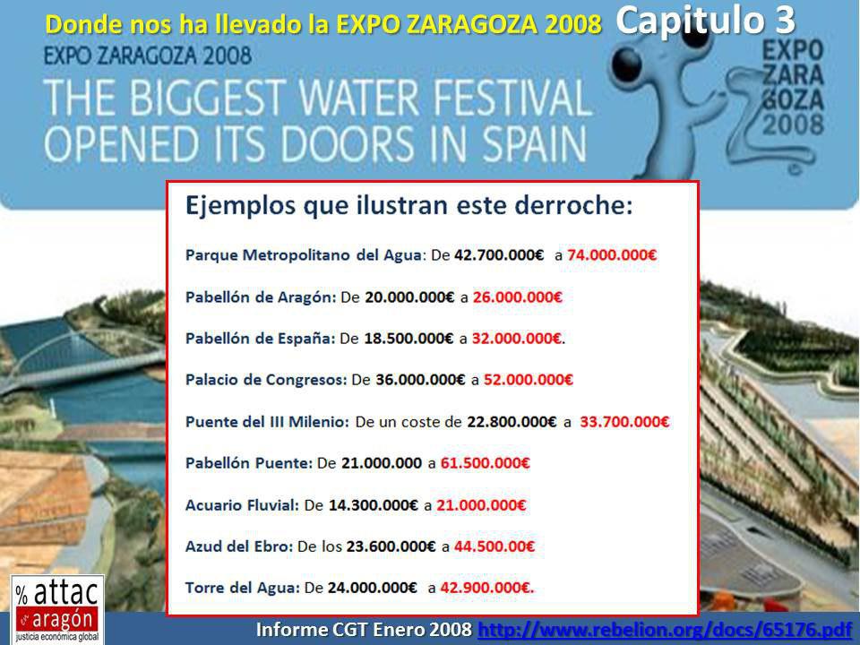 nodebemosZGZ's tweet image. A #10añosExpo #AlgoQueCelebrar?  
Hacemos balance? Los costes para #Zaragoza de la #Expo2008