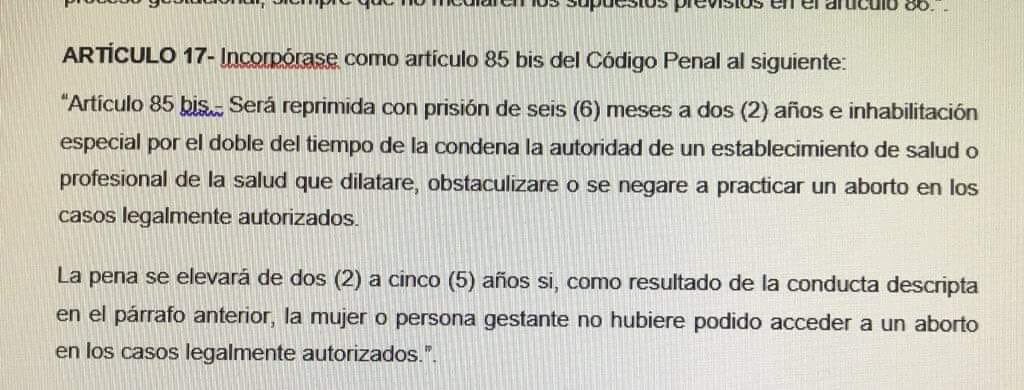 vanessavallej0's tweet photo. Esto es parte del proyecto de ley de aborto legal en Argentina. Obligar a los médicos a asesinar. El mundo moderno es el castigo https://t.co/bzmsf0CCB2