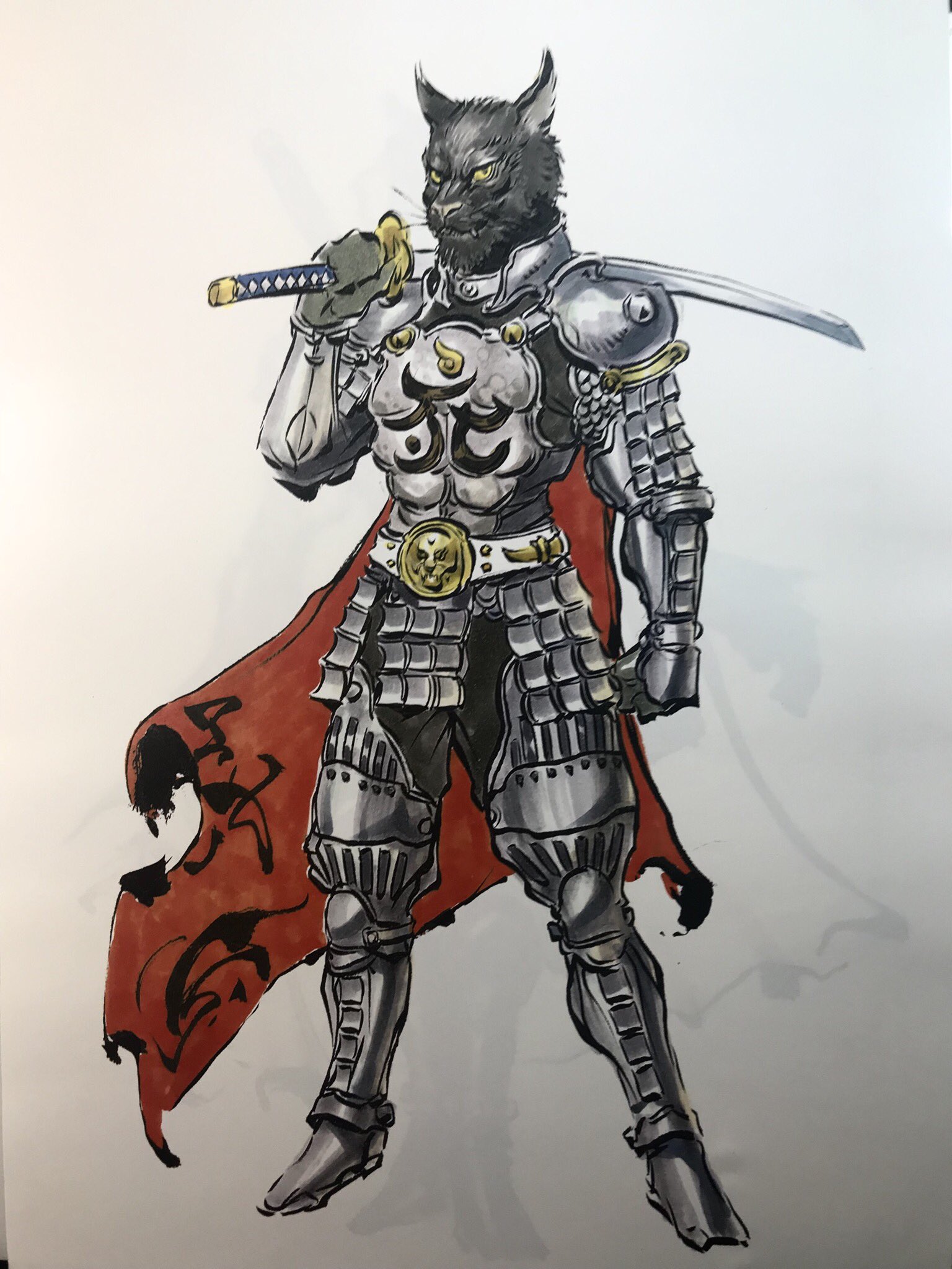 ライオン丸サイン入りアート ライオン丸のサイン色紙 - NIGHT_SHIFT (B級映画＆ゲーム雑感