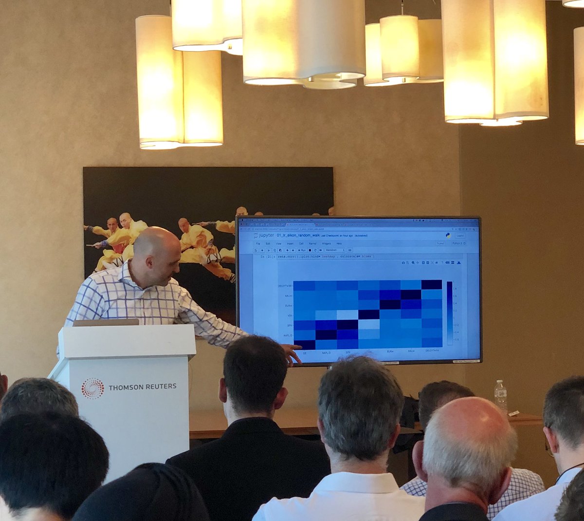 jorgesantos's tweet photo. @dyjh presenting the Eikon Data API at #TRDevelopers day @Developers https://t.co/Ns0JMfGkyt