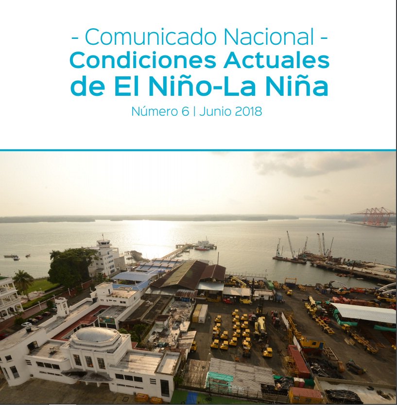 No olvides consultar el Comunicado Nacional -Condiciones Actuales de El Niño- La Niña Junio. El Comité Técnico Nacional para el Estudio del
Fenómeno El Niño (CTN ERFEN) informa que
actualmente se observa que el ENOS va hacia
condiciones neutrales.