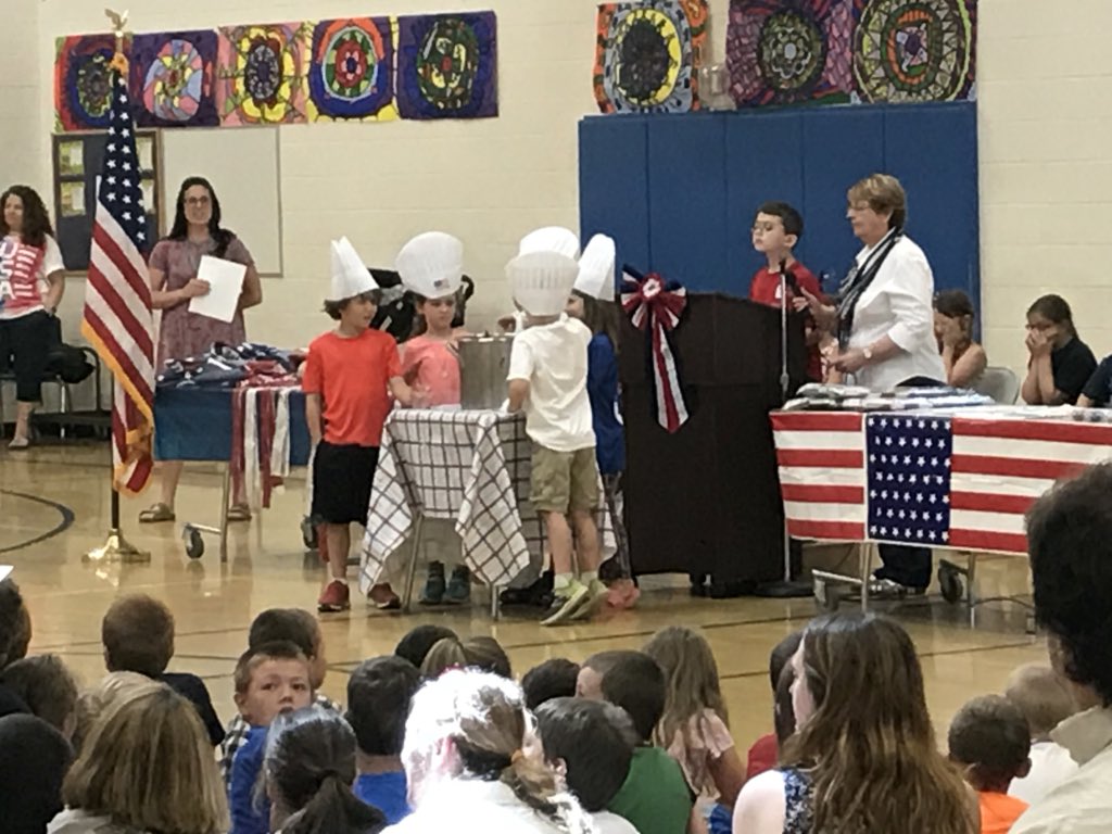 Flag recipe by the first graders during our 2018 event Flag Day